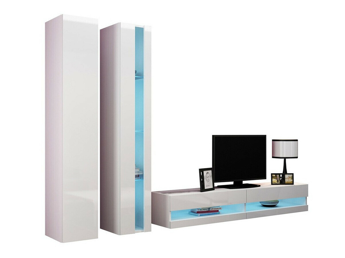 Olohuonesetti Venenou 115 (Valkoinen + Kiiltävä valkoinen)