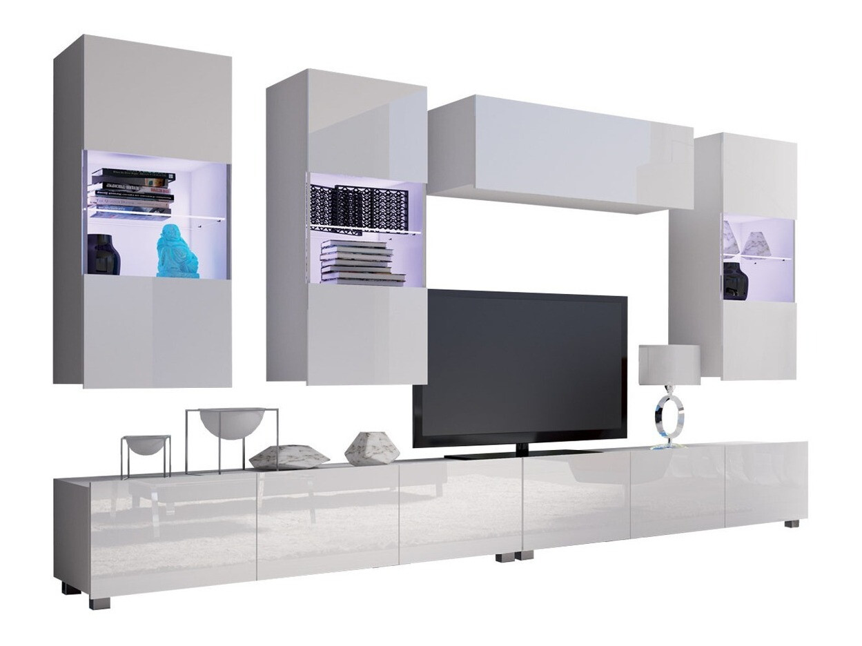 Olohuonesetti Tivdalu 109 (Valkoinen + Kiiltävä valkoinen)