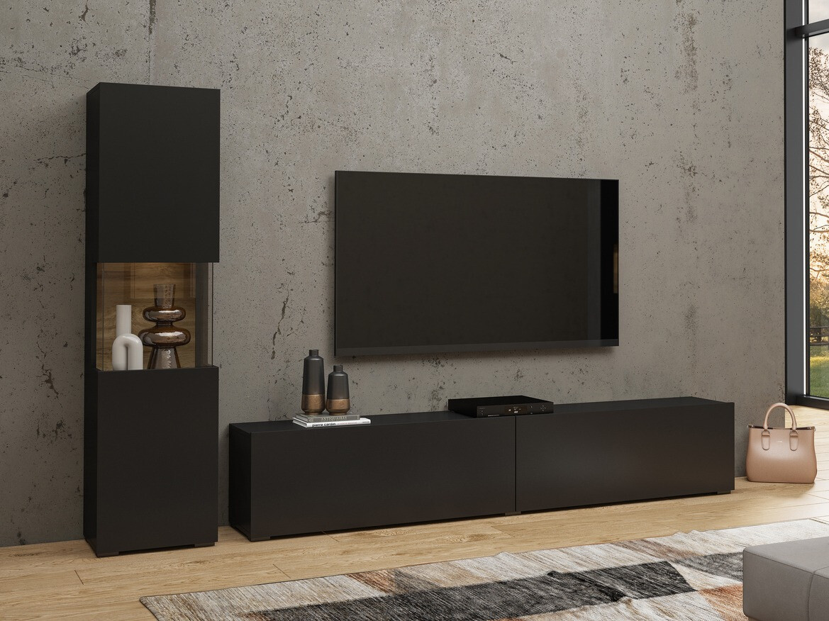 Olohuonesetti Revmiru 105 (Musta + Wotan tammi)