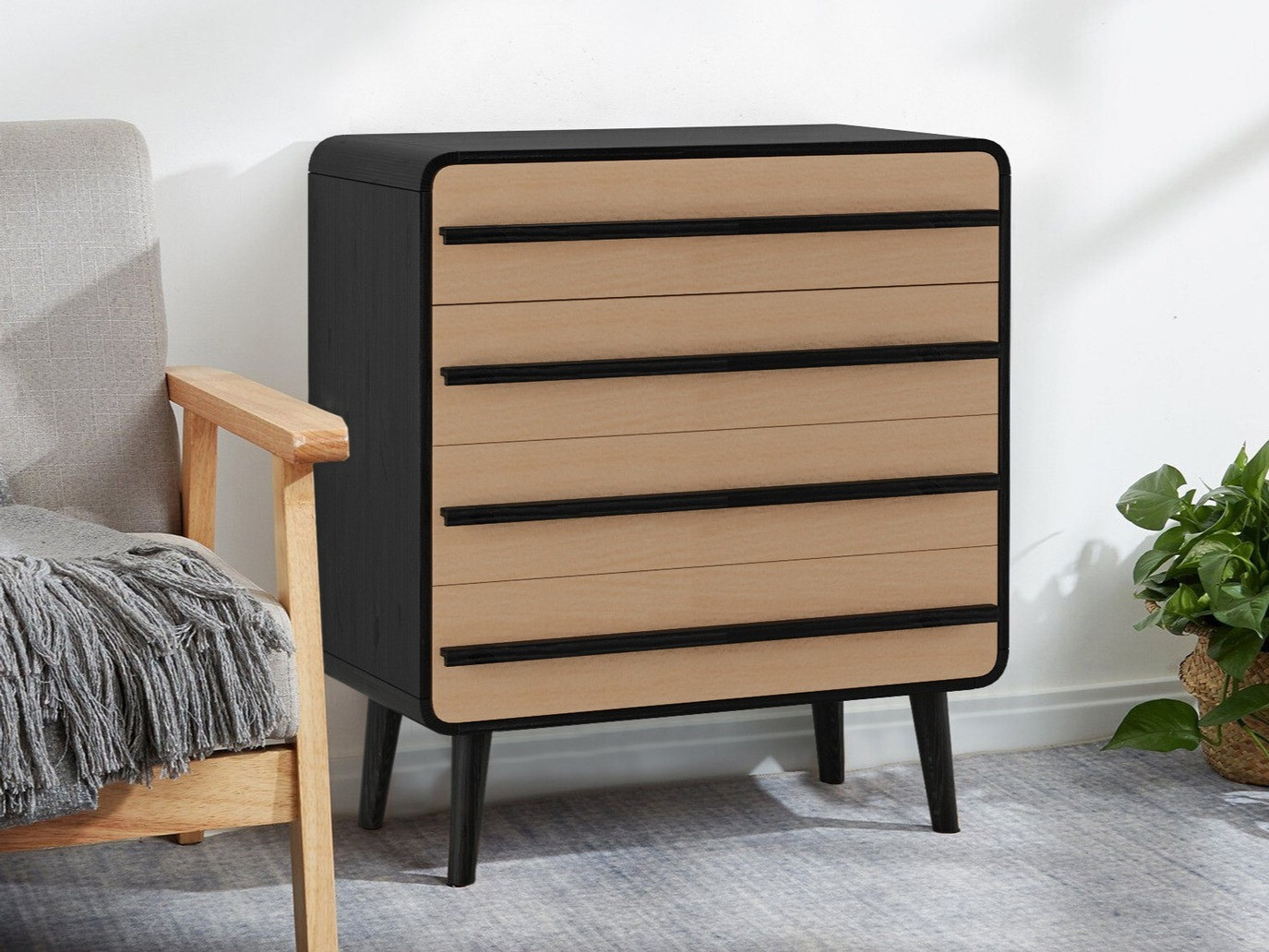 Lipasto Denton 566 (Musta + Tammi)