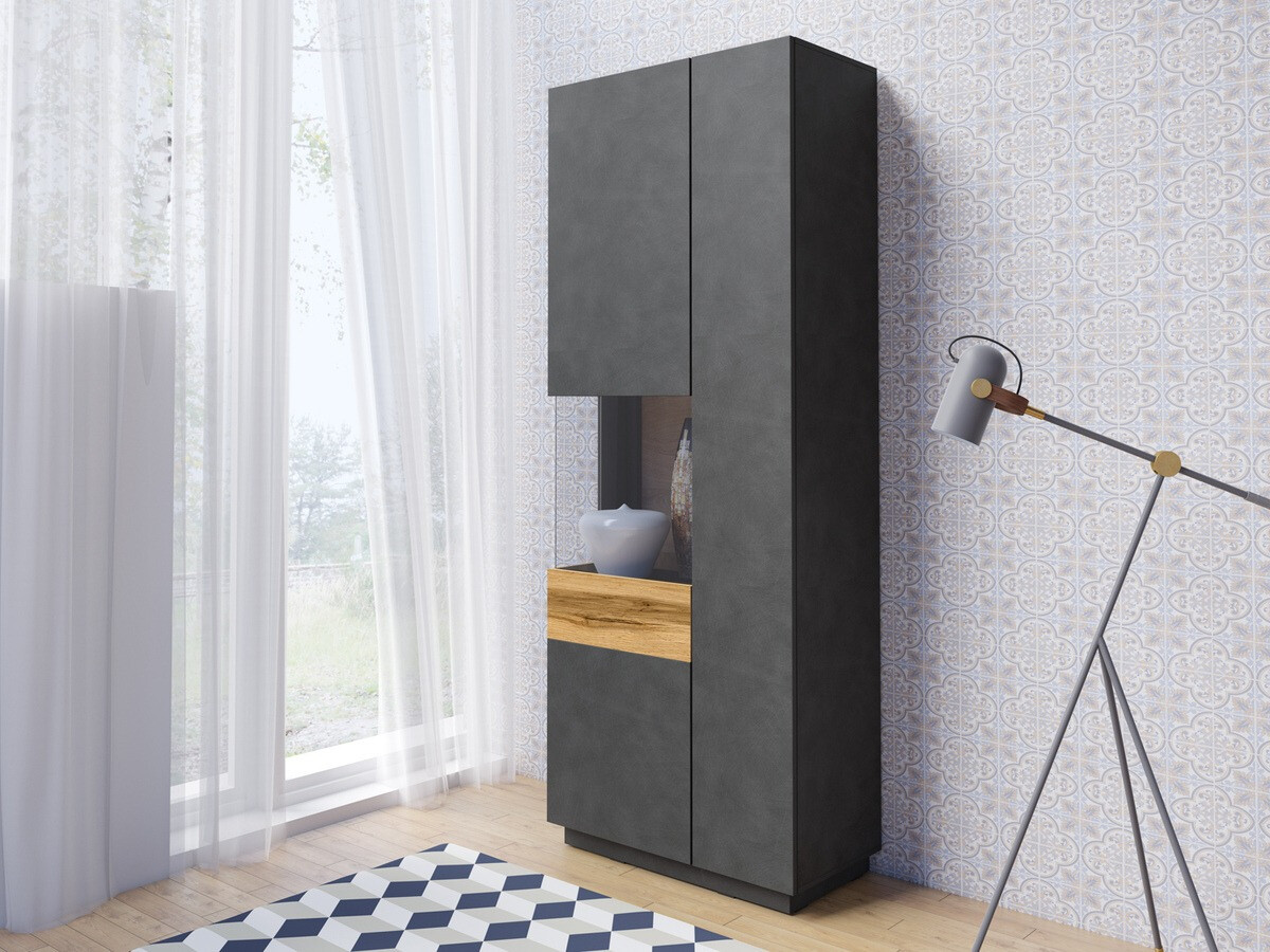 Hylly Livlore 100 (Matera-harmaa + Wotan tammi)