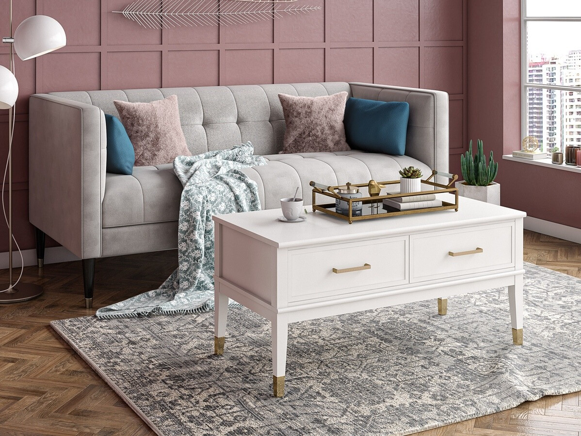 Muunnettava sohvapöytä CosmoLiving by Cosmopolitan Belromu 105 (Valkoinen)