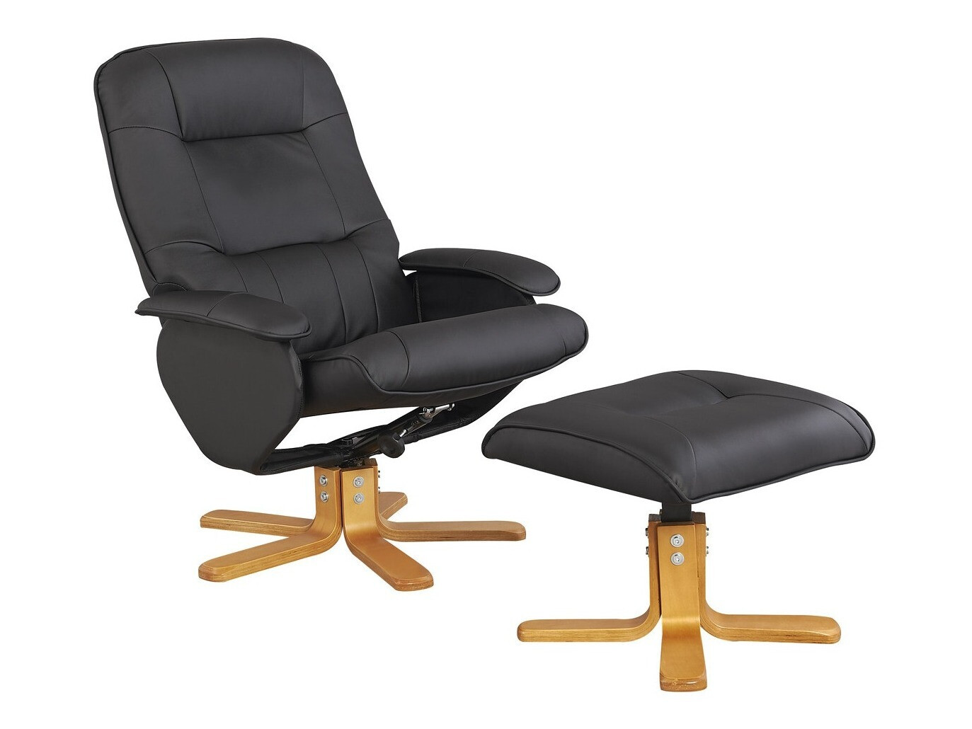 Nojatuoli Denton 293 (Musta + Vaalea puu)