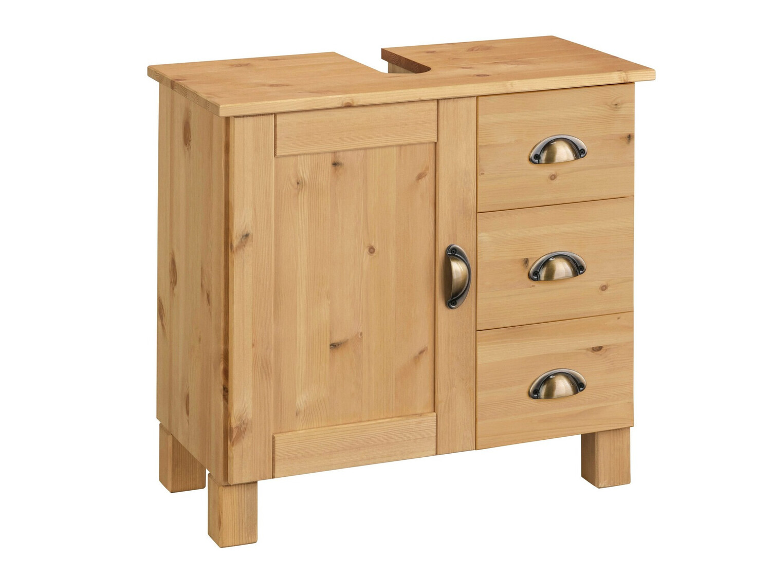 Pystymallinen kylpyhuoneen allaskaappi Serelbu 101 (Mänty)