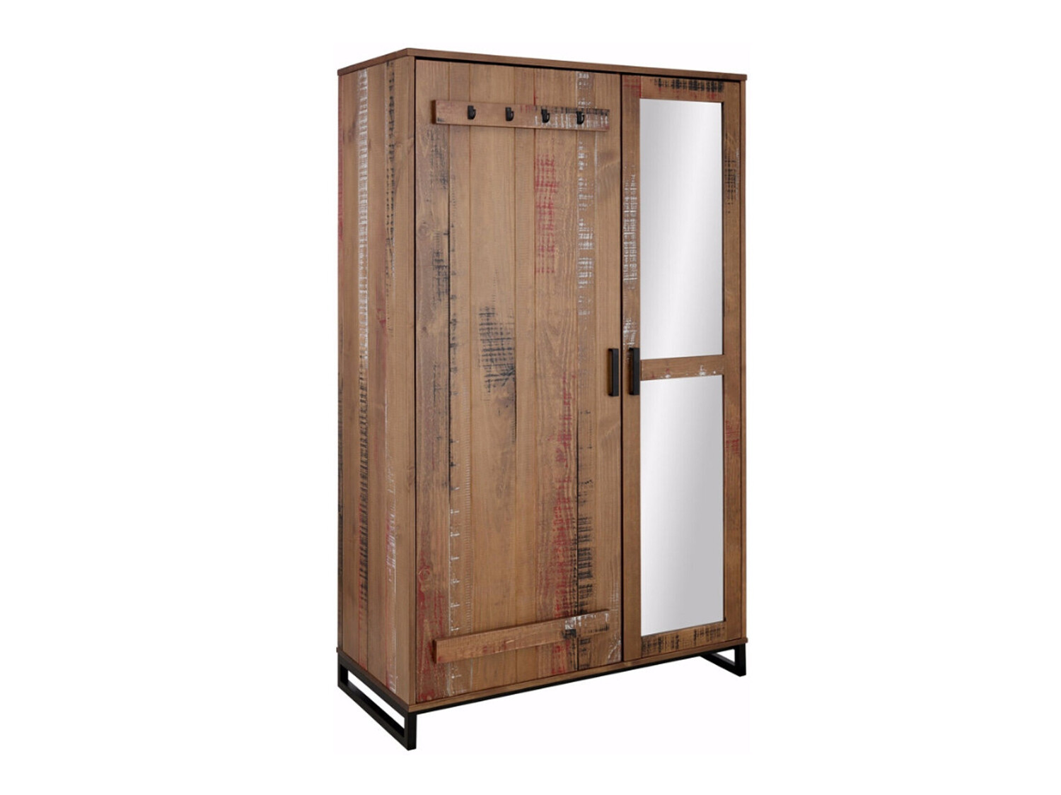 Vaatekaappi Denton 219 (Ruskea + Musta)