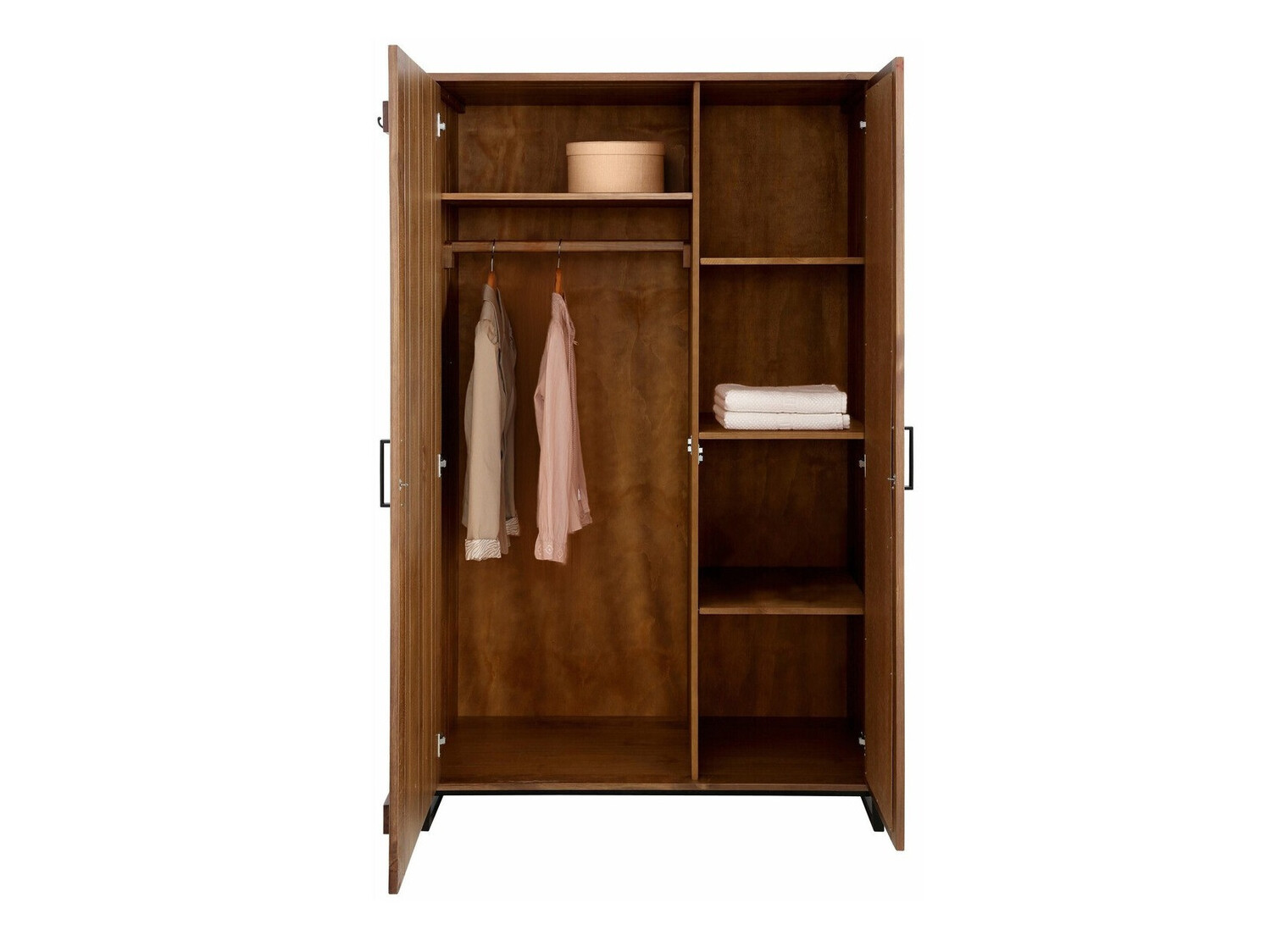 Vaatekaappi Denton 219 (Ruskea + Musta)