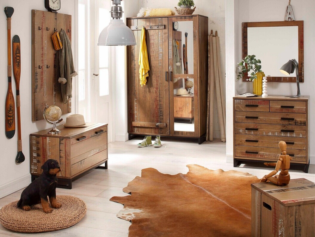 Vaatekaappi Denton 219 (Ruskea + Musta)