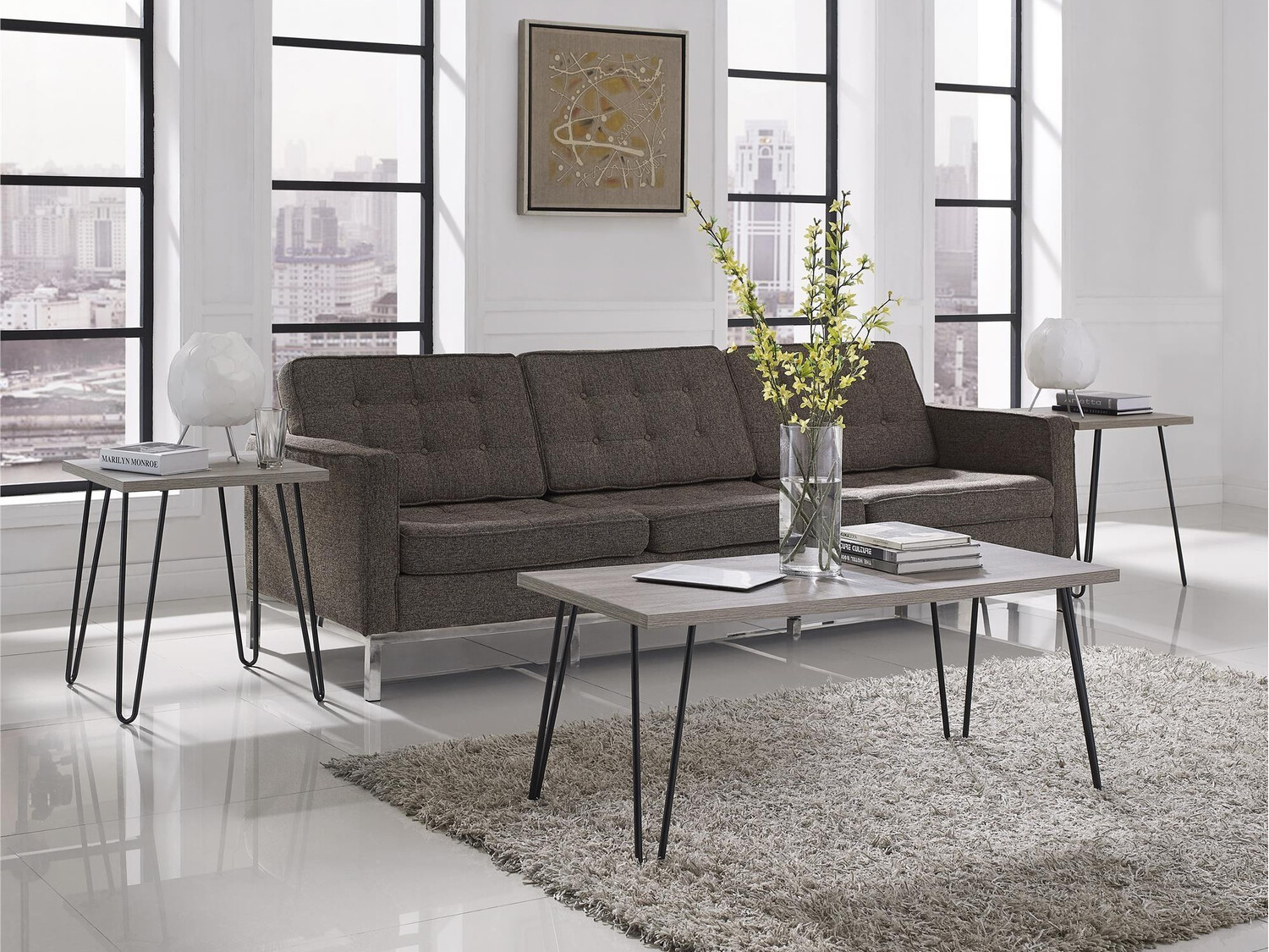 Sivupöytä Nutive 103 (Vaalea tammi)