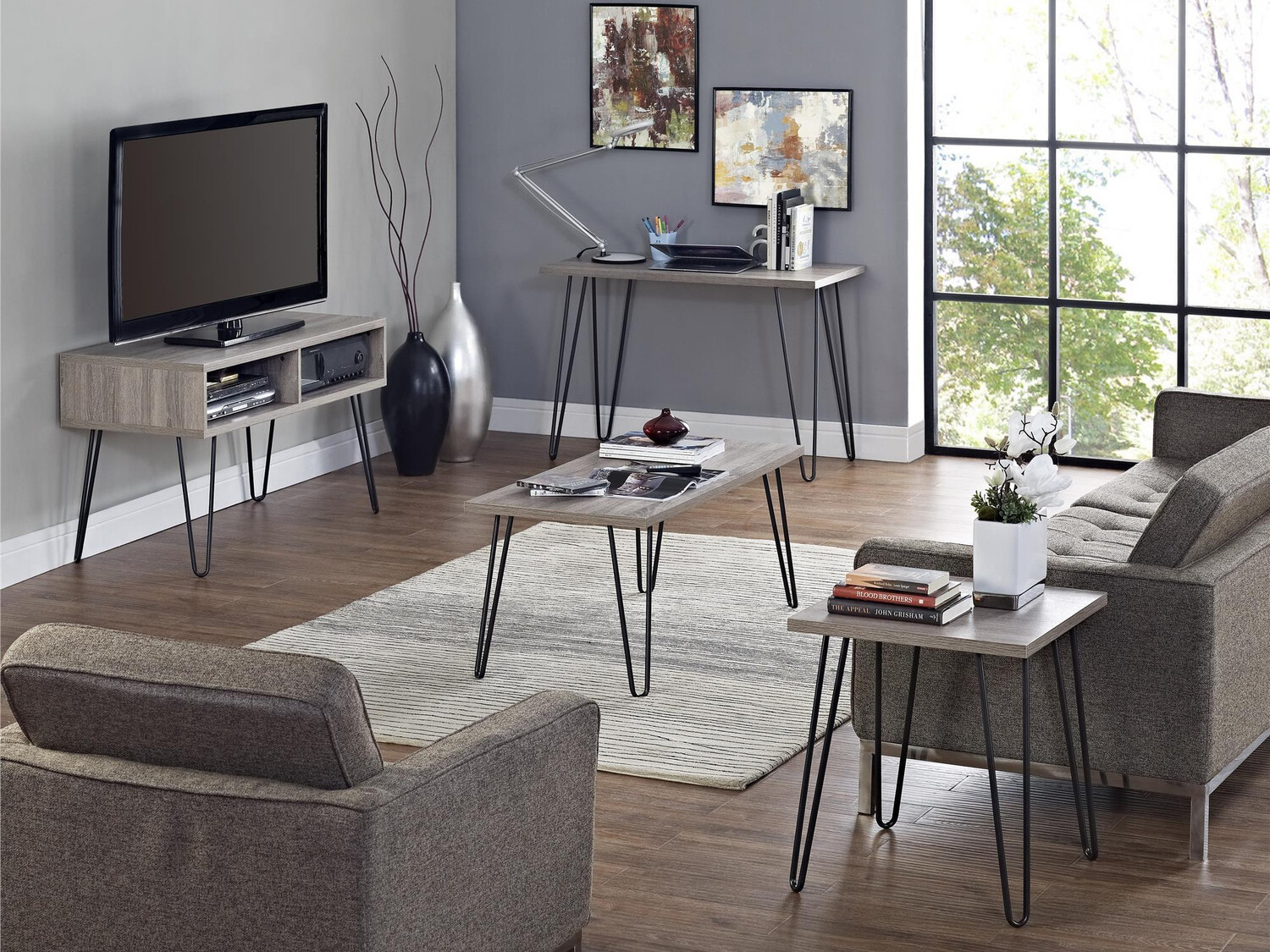 Sivupöytä Nutive 103 (Vaalea tammi)