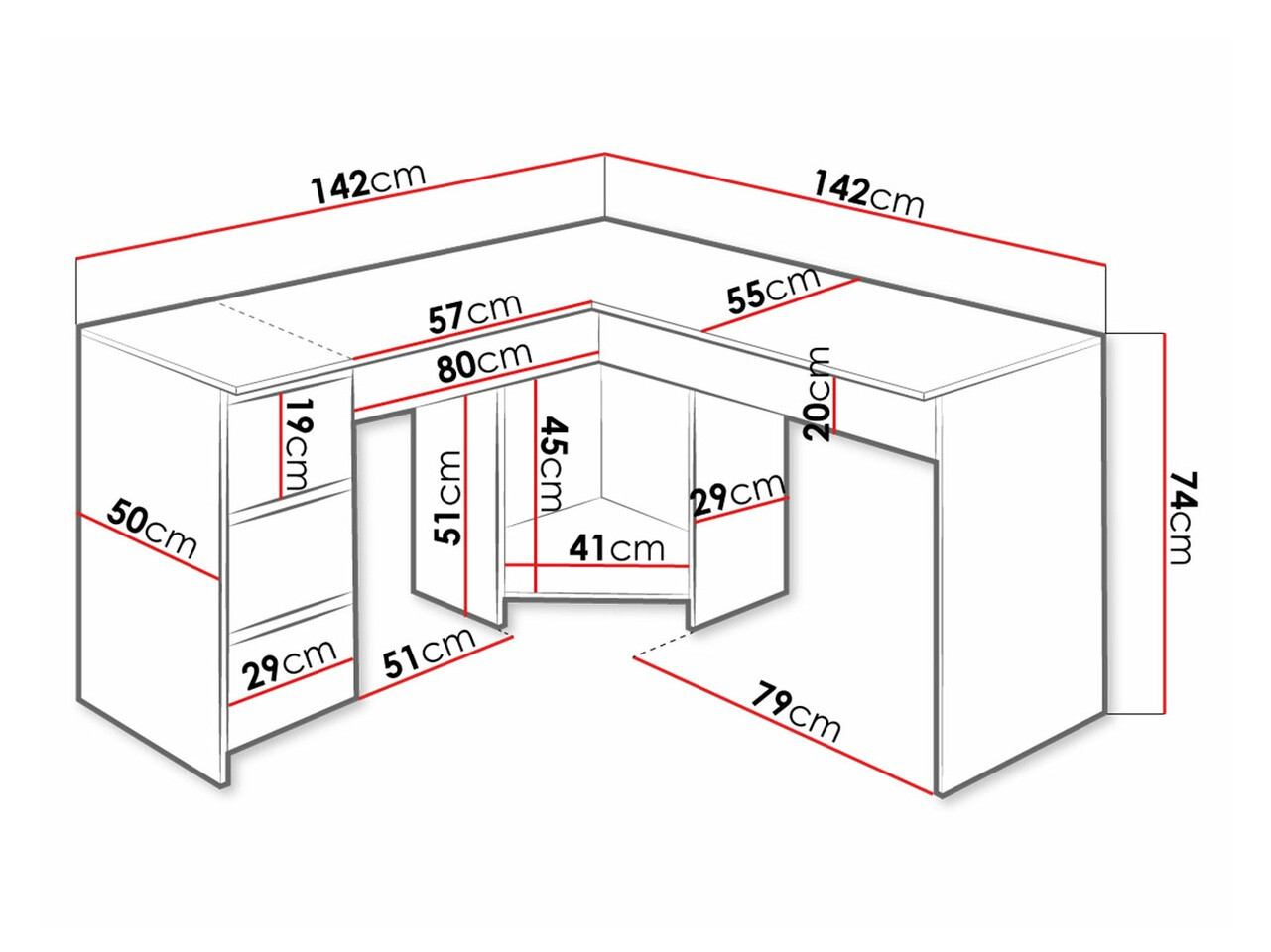 Kulmapöytä Comfivo Insuler