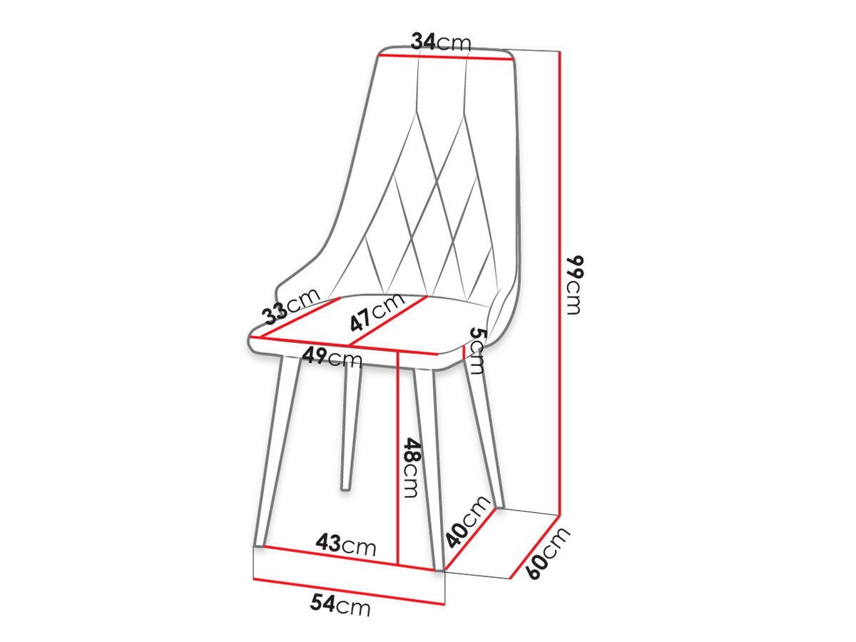 Tuoli Racine 112 (Musta + Magic Velvet 2250)
