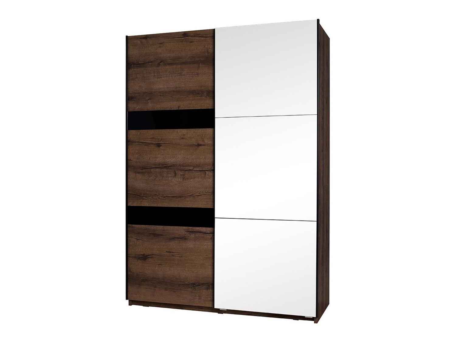 Vaatekaappi Fivelbo 109 (Monastery-tammi + Kiiltävä musta)