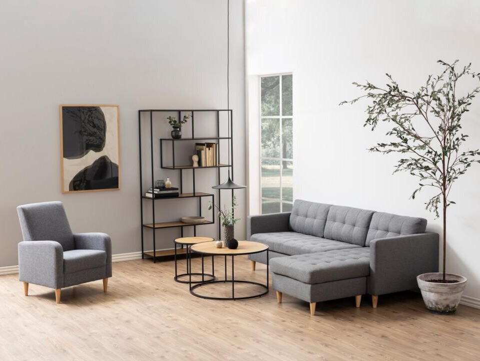 Sohvapöytä Norsica Sevferi 188 (Musta + Villi tammi)