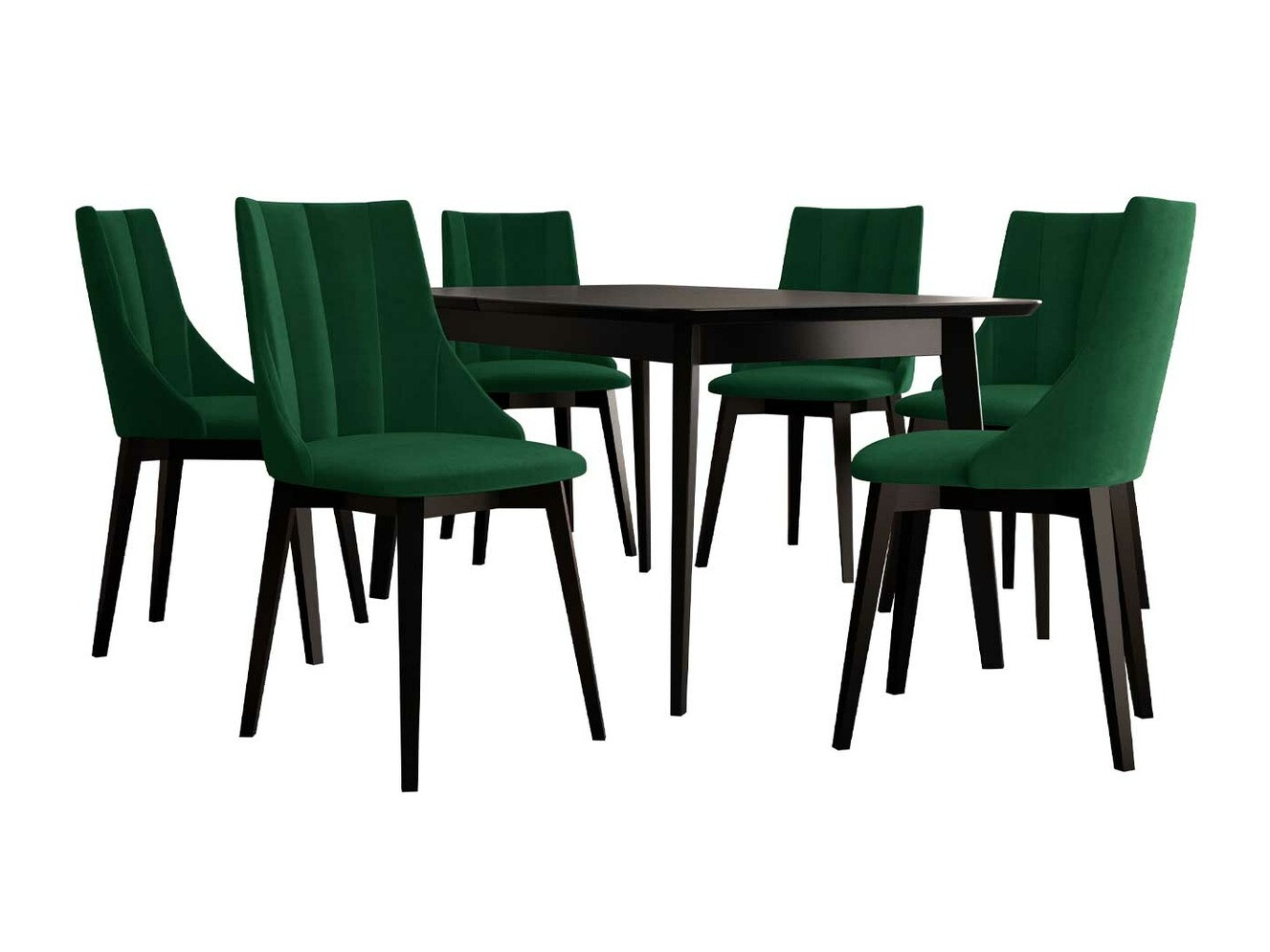 Ruokailuryhmä Racine 139 (Musta + Magic Velvet 2225)