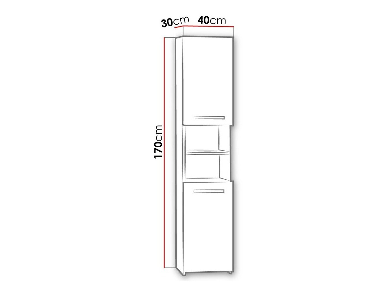 Pystymallinen kylpyhuonekaappi Comfivo Piscator I