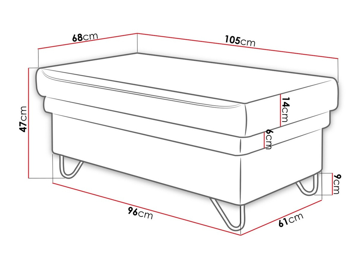 Verhoiltu penkki Comfivo 264 (Magic Velvet 2225)