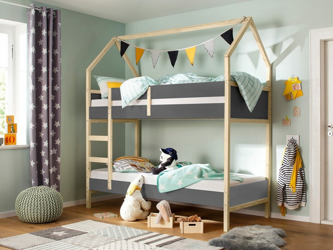 Parvisänky Fenmele 104 (Harmaa + Vaalea puu)