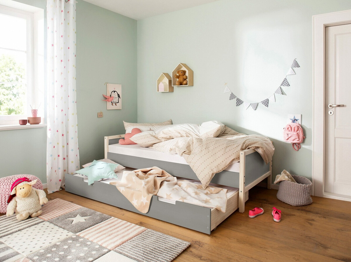 Vuodevaatelaatikko Fenmele 105 (Harmaa + Vaalea puu)