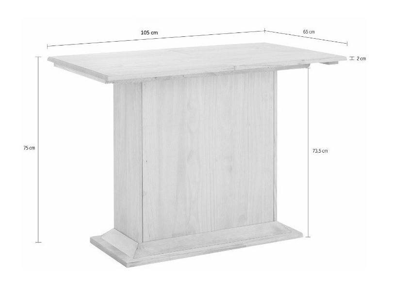 Pöytä Cirfeli 102 (Valkoinen + Mänty)