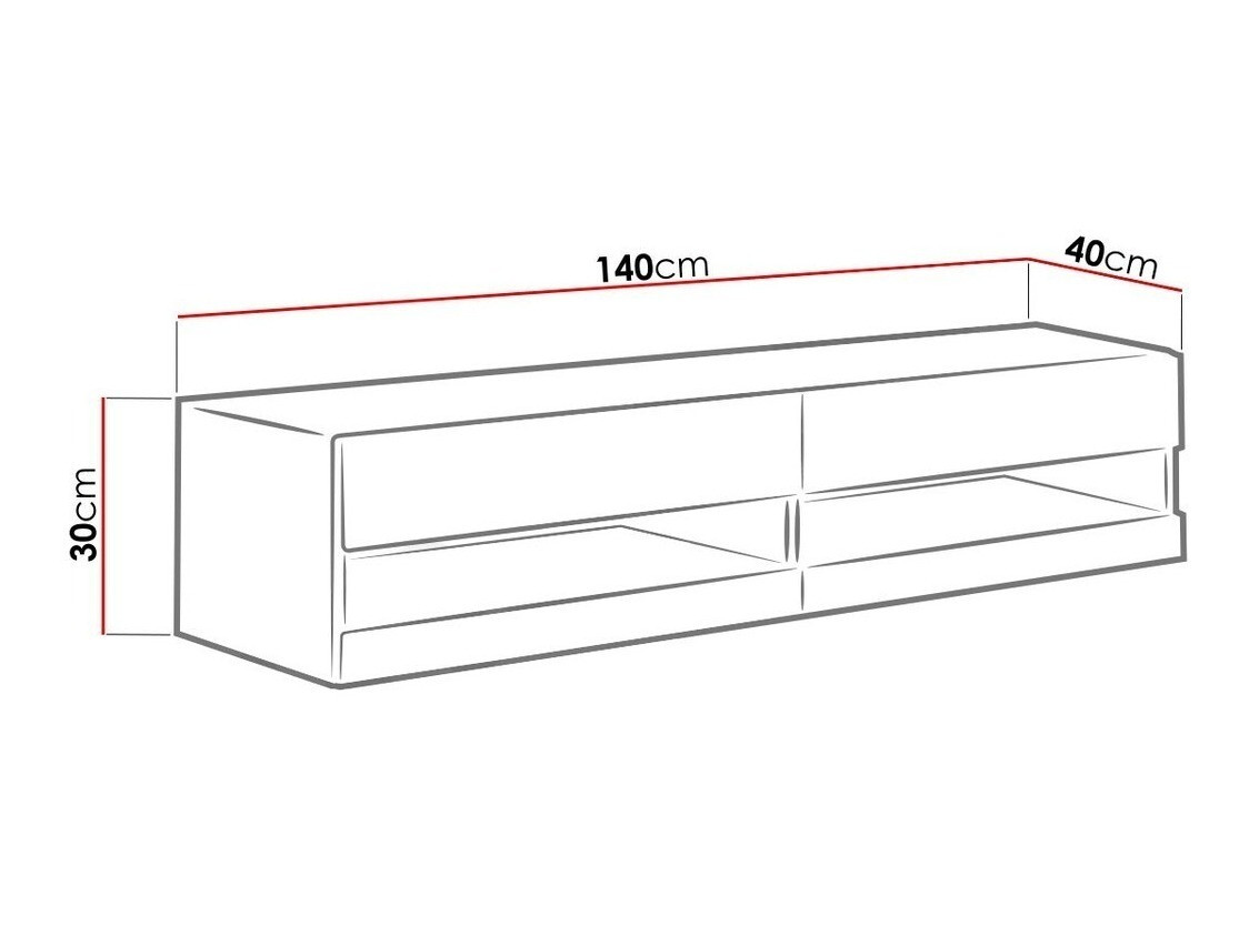 TV-taso Venenou 121 (Musta + Wotan tammi)