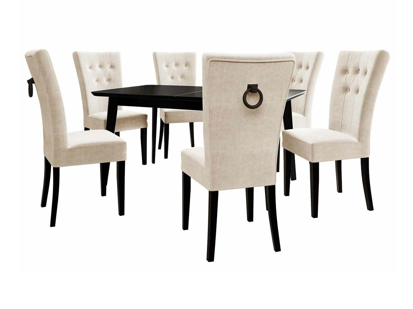 Ruokailuryhmä Racine 144 (Musta + Magic Velvet 2250)