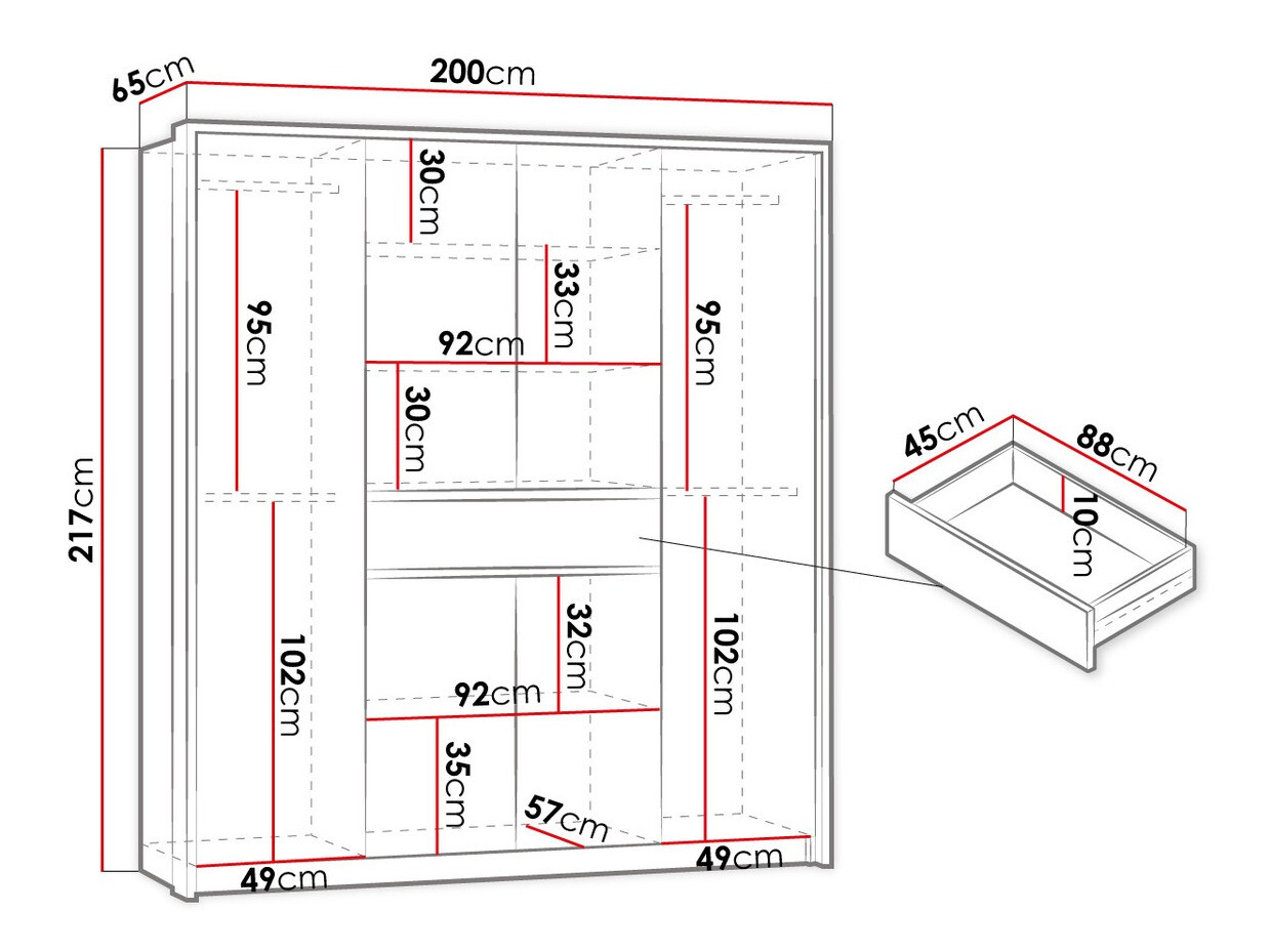 Vaatekaappi Honolulu 270