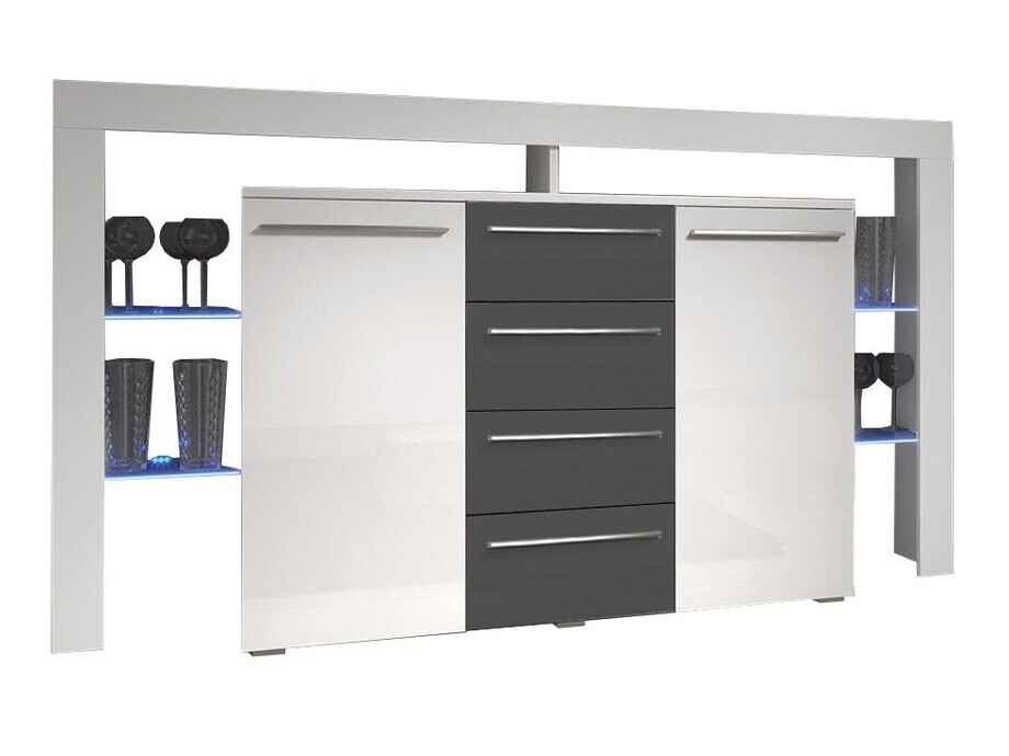 Lipasto Aestas (Valkoinen + Kiiltävä harmaa)