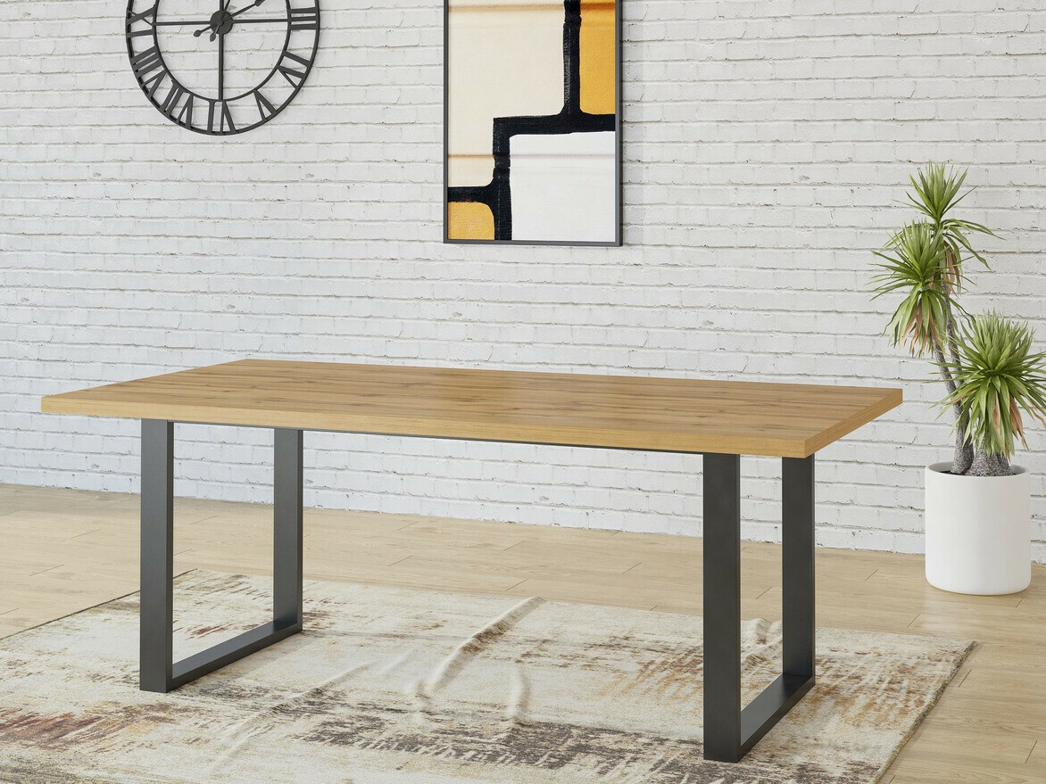 Pöytä Avicavu 106 (Wotan tammi + Musta)