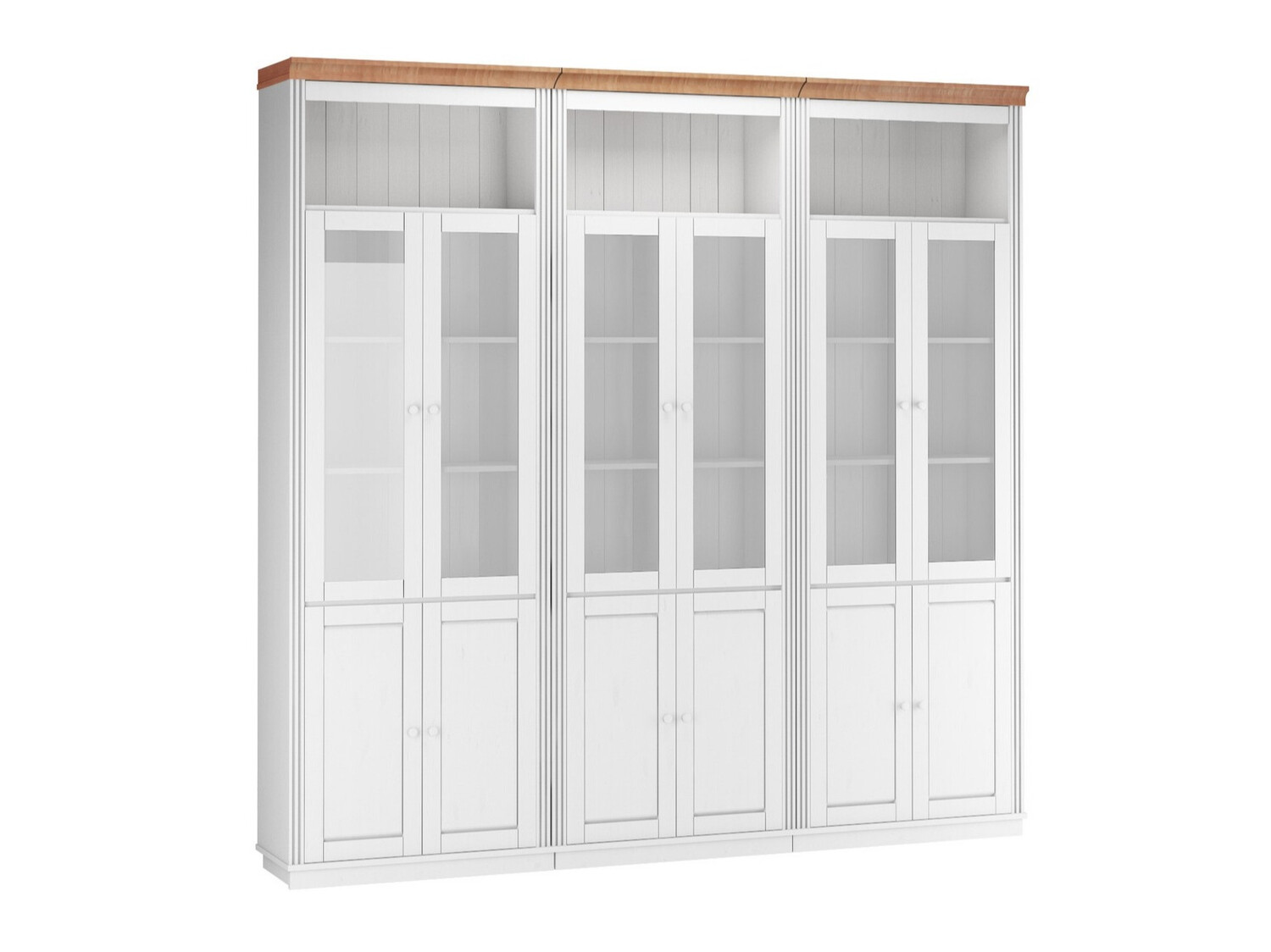 Hyllysetti Saltoro 114 (Valkoinen + Hunajatammi)