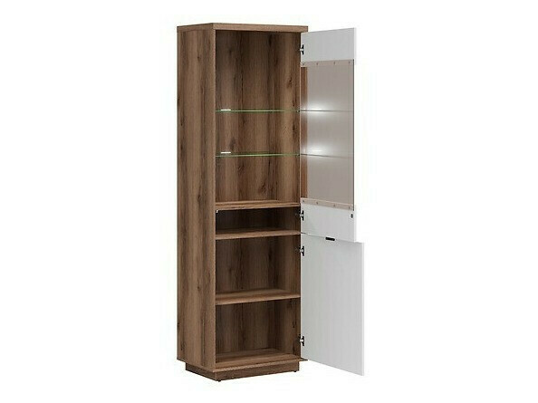 Olohuonesetti Fivale 114 (Tumma Delano-tammi + Kiiltävä valkoinen)