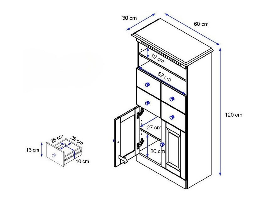 Pystymallinen kylpyhuonekaappi Deletri 105 (Mänty)