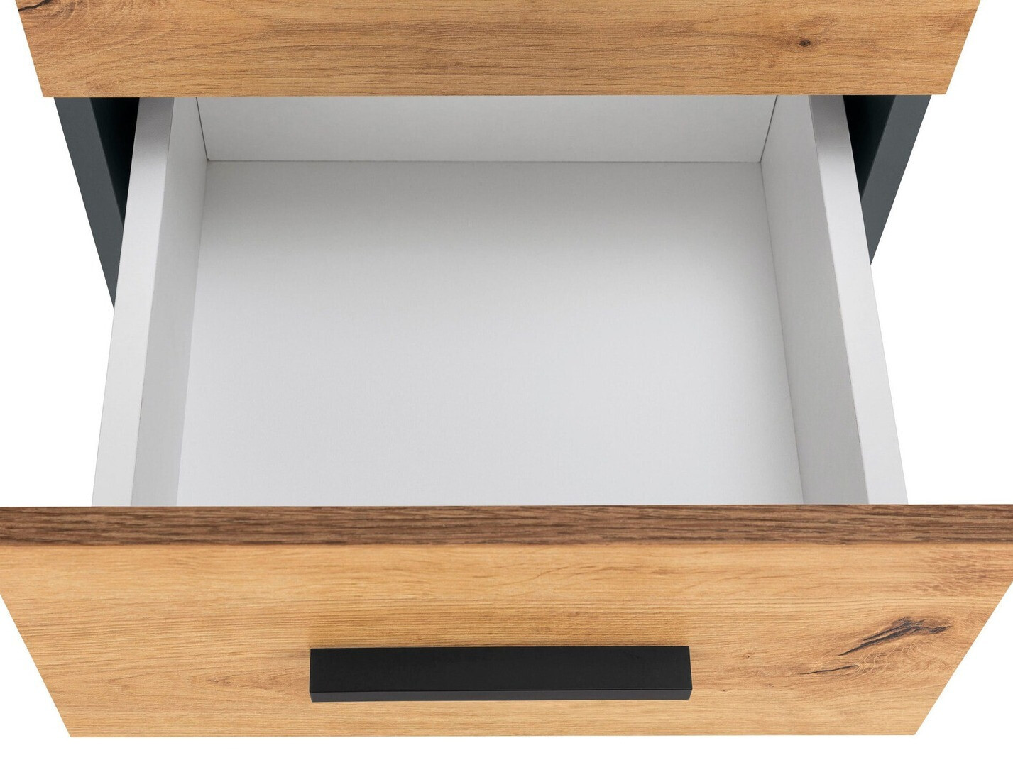 Pystymallinen kylpyhuonekaappi Larlori 102 (Antrasiitti + Tammi)