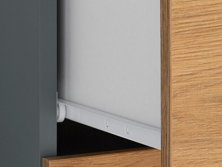 Pystymallinen kylpyhuonekaappi Larlori 102 (Antrasiitti + Tammi)