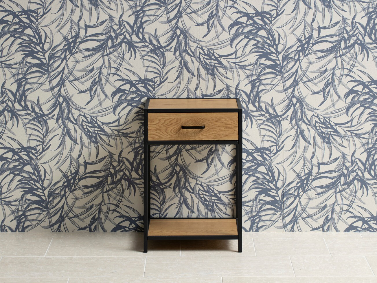 Yöpöytä Norsica Sevferi 128 (Villi tammi + Musta)