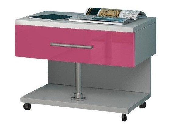 Lastenhuonesetti Campus (Kiiltävä valkoinen + Kiiltävä pinkki)