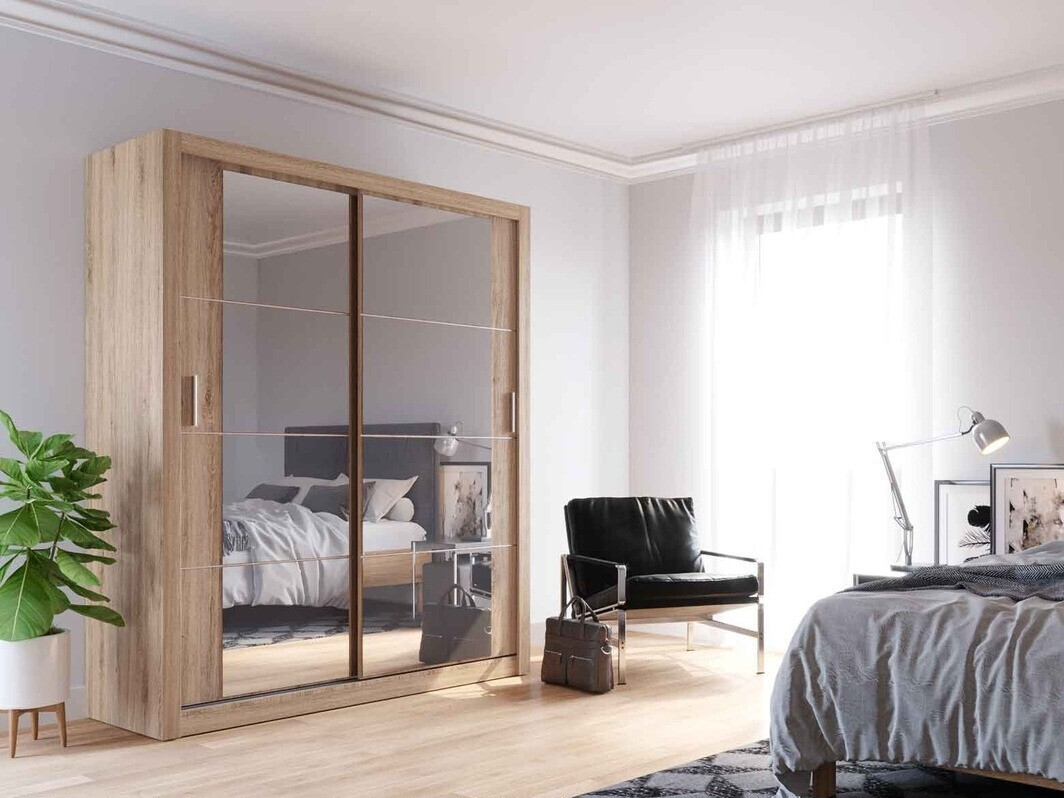 Vaatekaappi Fresno 102 (Vaalea tammi)