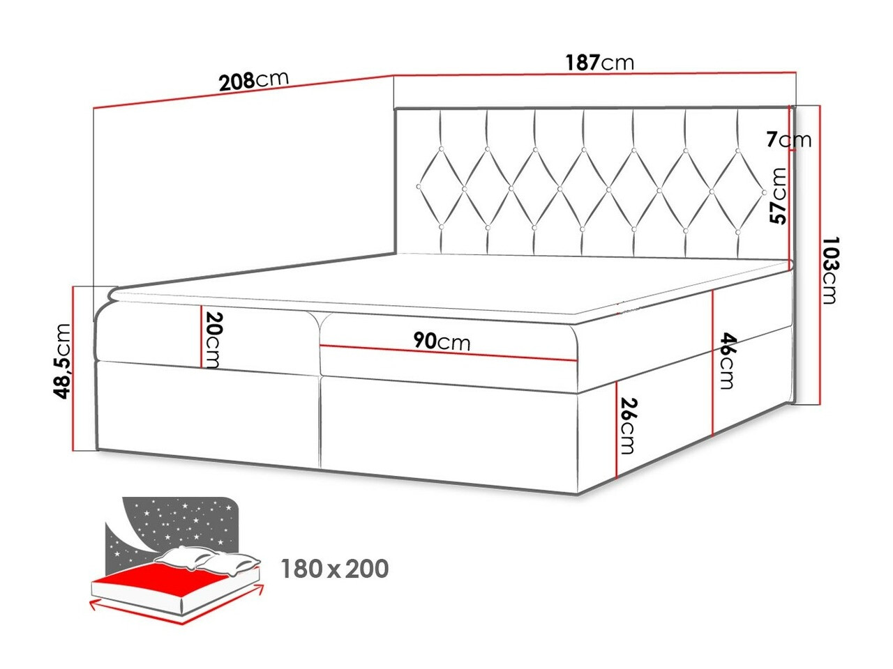Jenkkisänky Baltimore 159 (Mikrofaza 05)