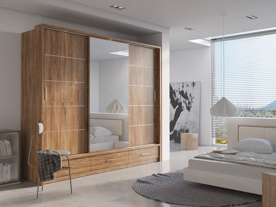 Vaatekaappi Fresno 100 (Stirling-tammi)