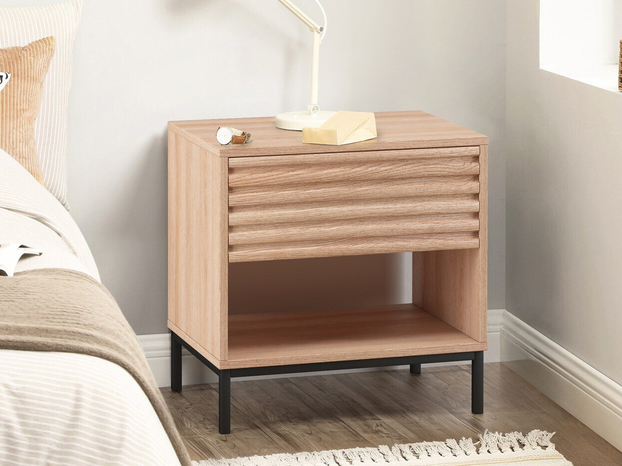 Yöpöytä Denton 845 (Musta + Tammi)