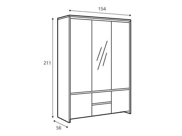 Vaatekaappi Nolroma 118 (Sonoma-tammi)