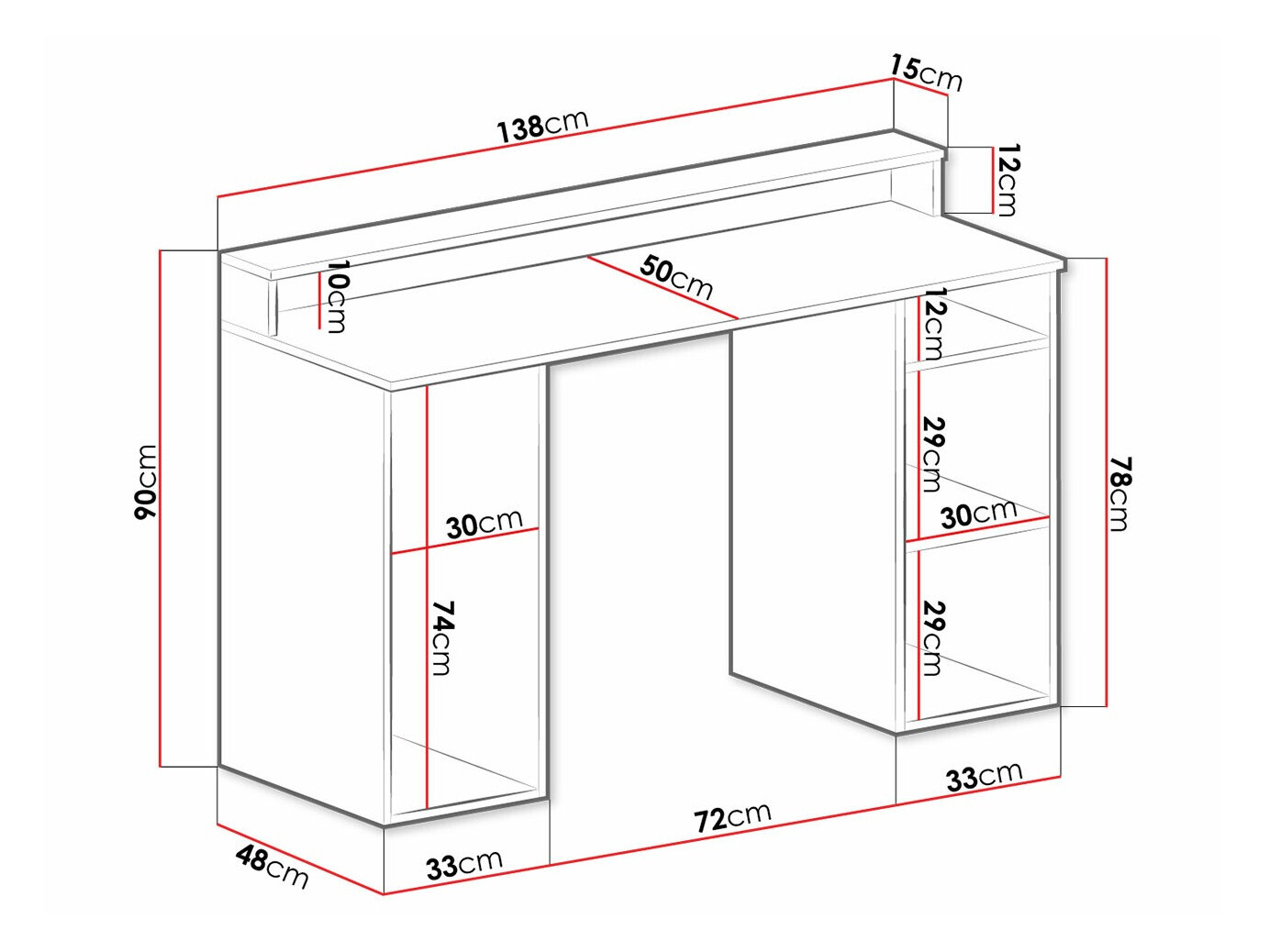 Pelipöytä Lila (Valkoinen)