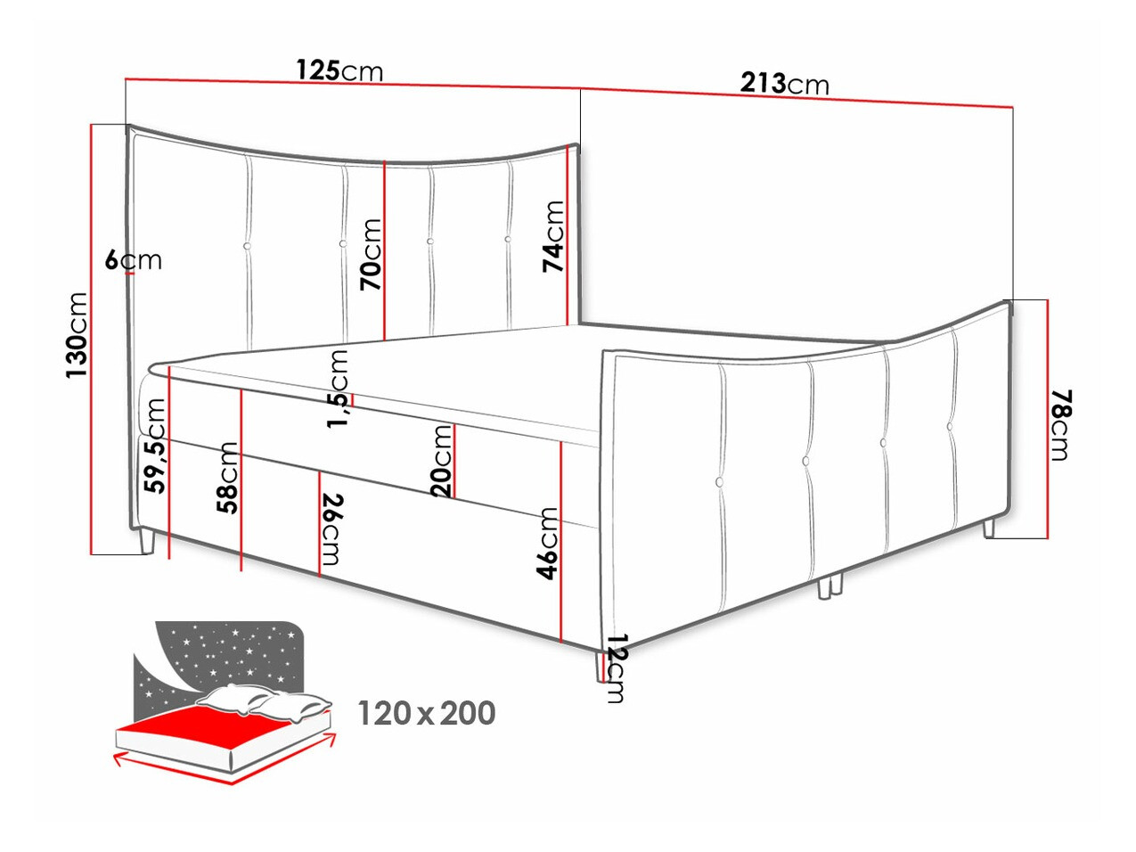 Jenkkisänky Fons (Fresh 4)