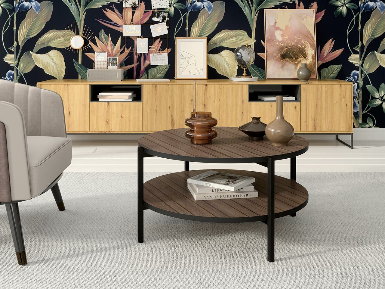 Sohvapöytä Providence 181 (Ruskea + Musta)