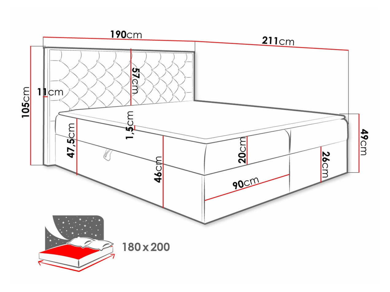 Jenkkisänky Navis I (Wotan tammi + Faro 4)