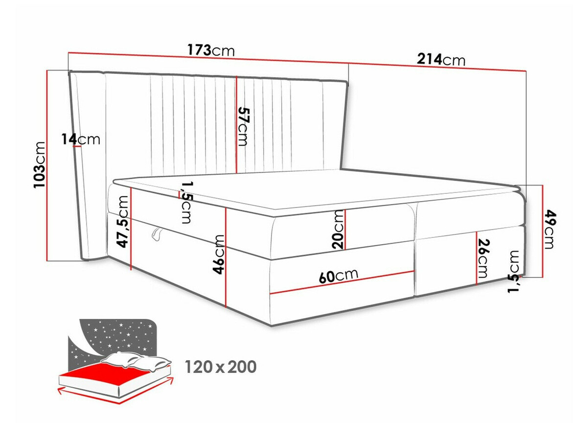 Jenkkisänky Fenestra (Magic Velvet 2239)