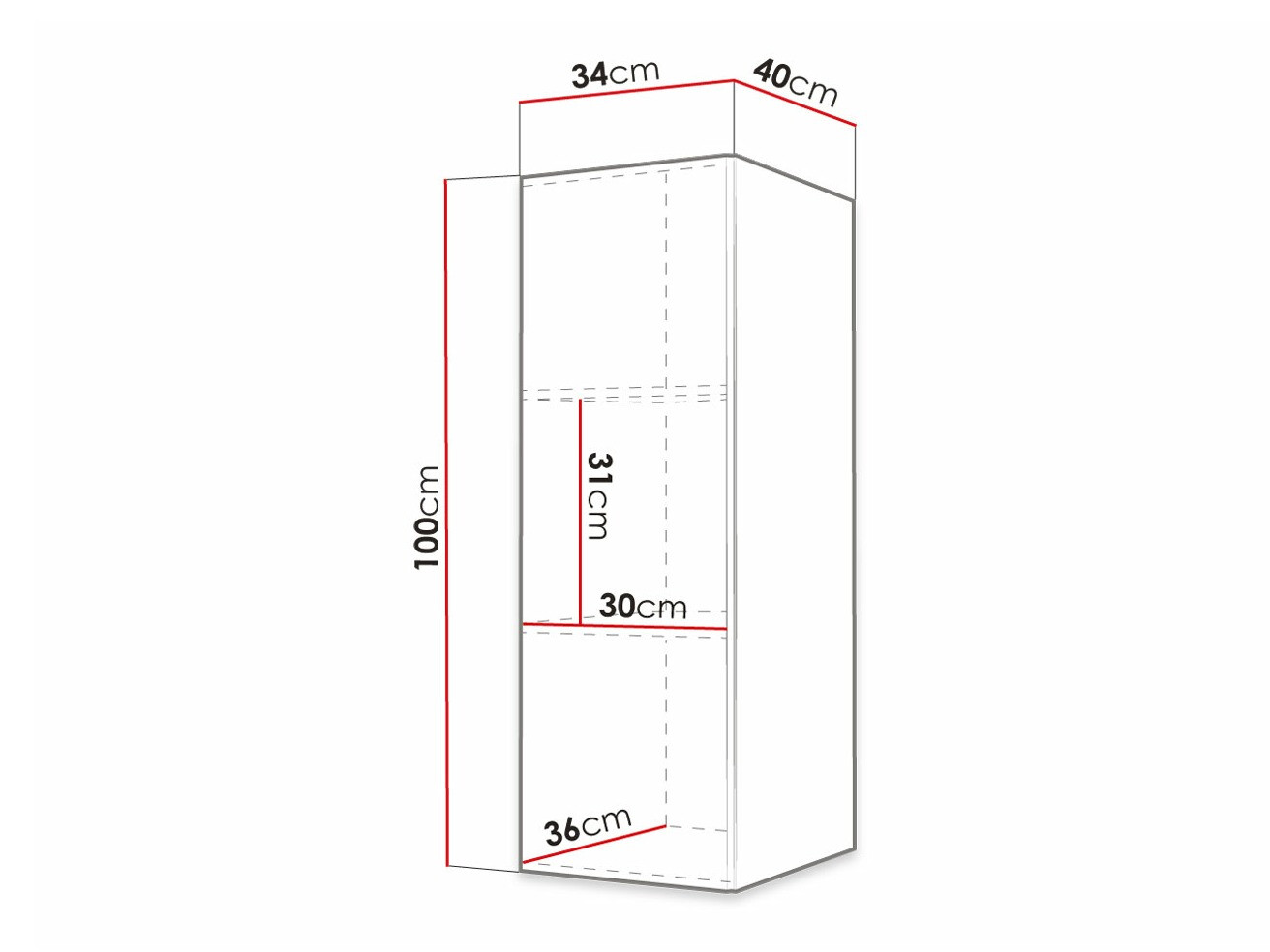 Seinäkaappi Artifar (Musta)