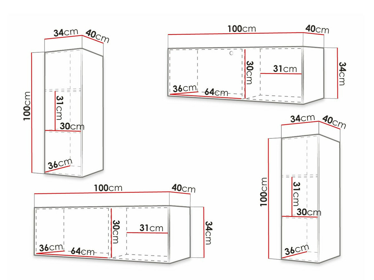 Olohuonesetti Anulio I (Valkoinen)