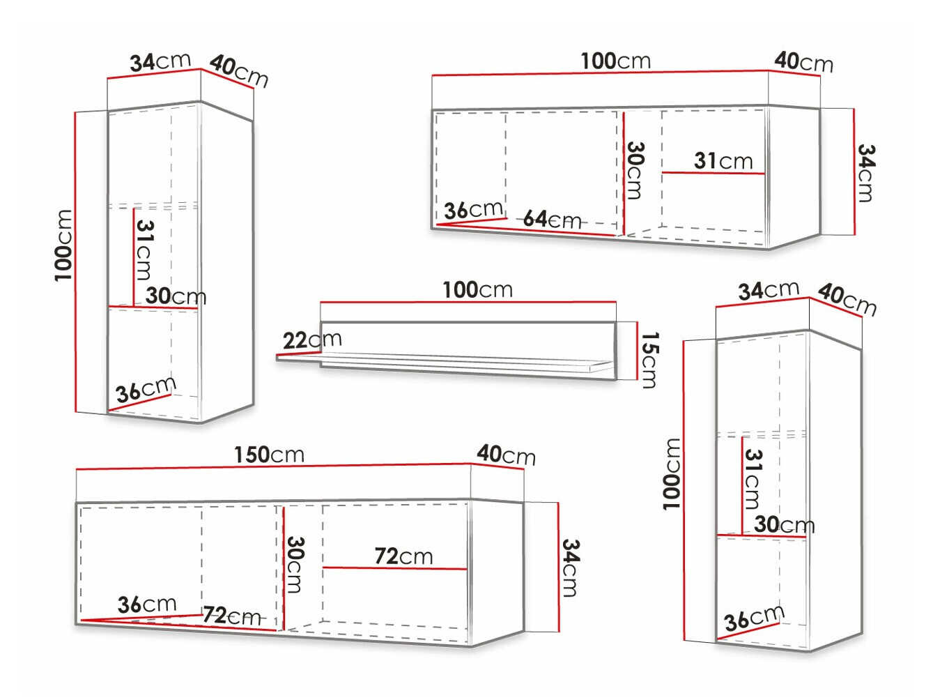 Olohuonesetti Anulio II (Musta)