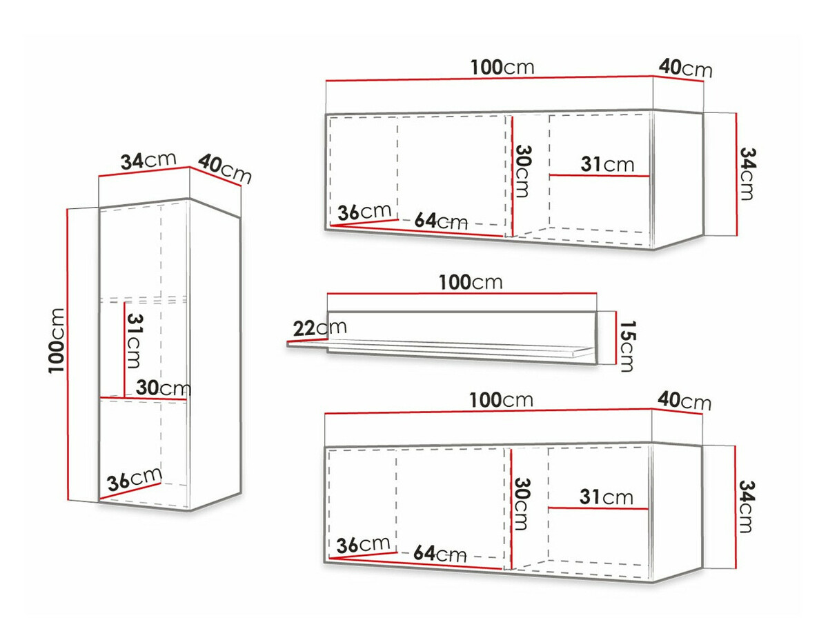 Olohuonesetti Anulio III (Valkoinen)