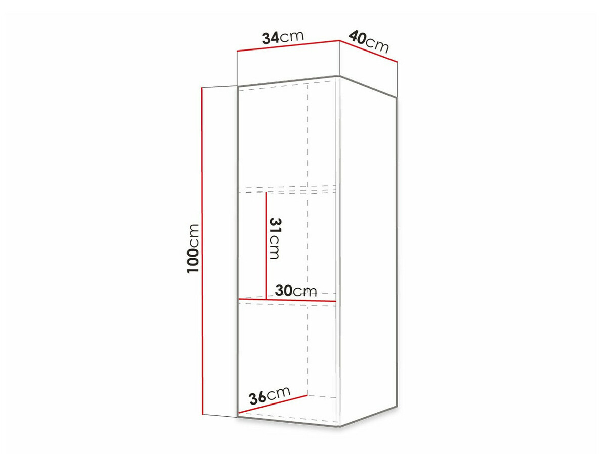 Seinäkaappi Anulio (Valkoinen)